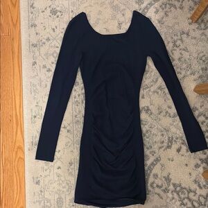 Express Navy Blue Long Sleeve Dress